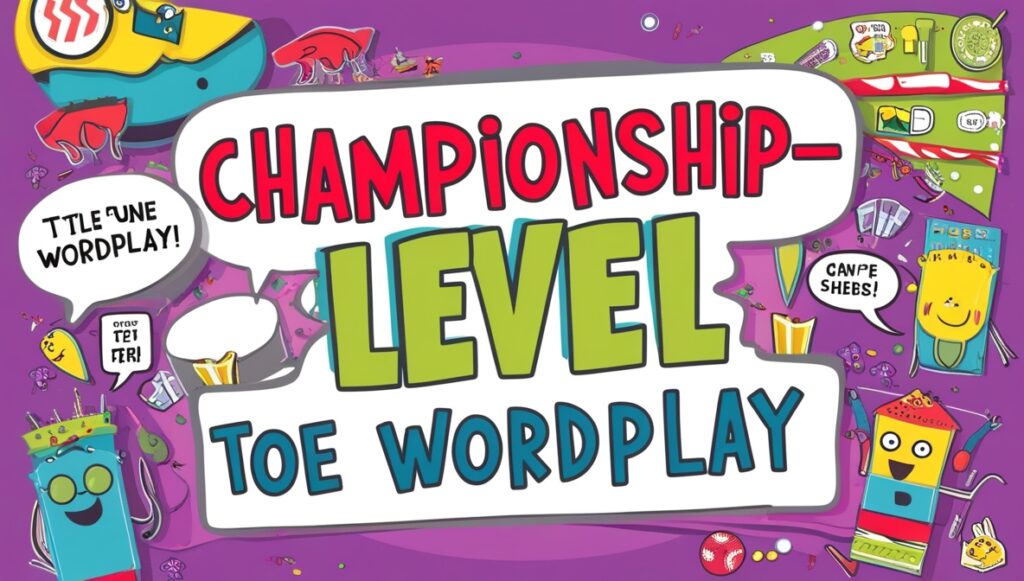 Championship-Level Toe Wordplay