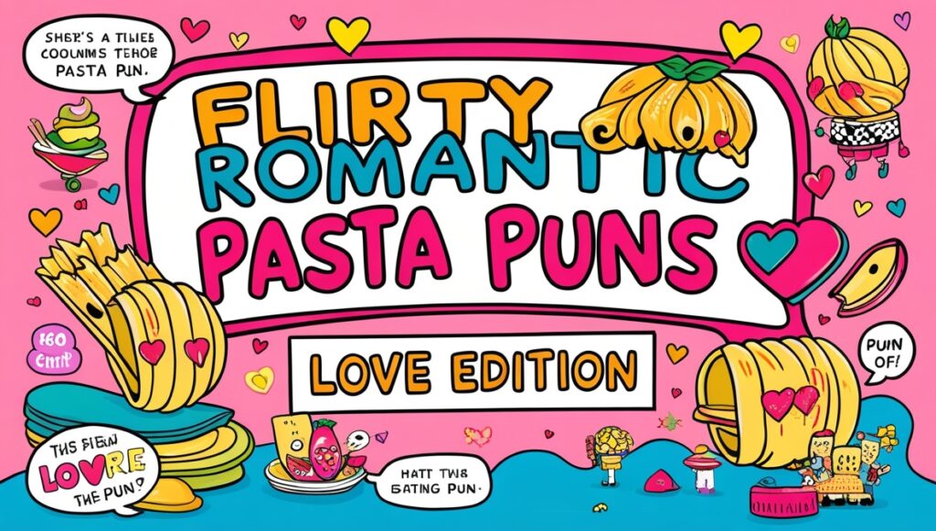 Flirty Romantic Pasta Puns Love Edition