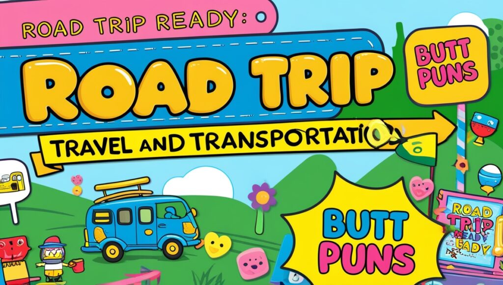 Road Trip Ready Travel and Transportation Butt Puns