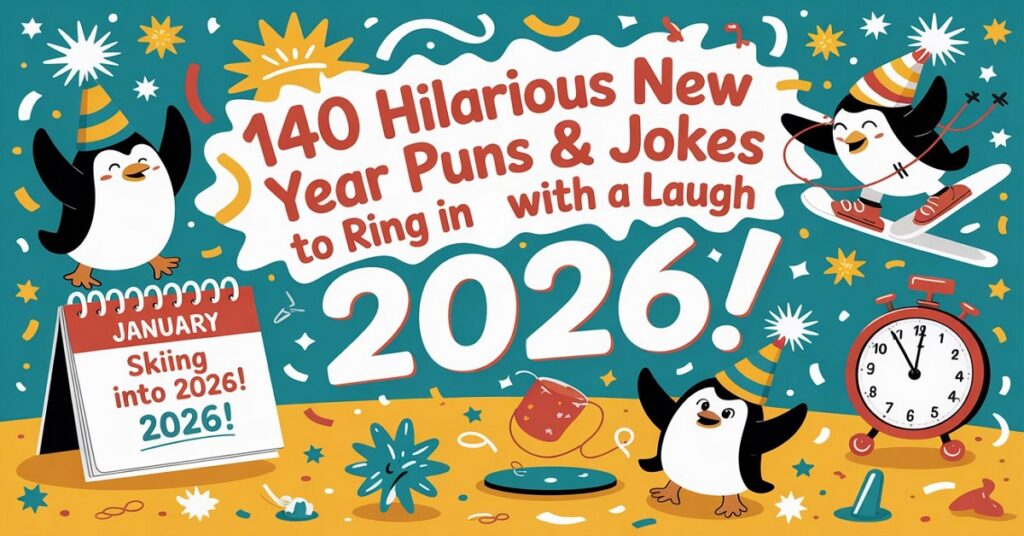 140 Hilarious New Year Puns & Jokes to Ring in 2026 with a Laugh