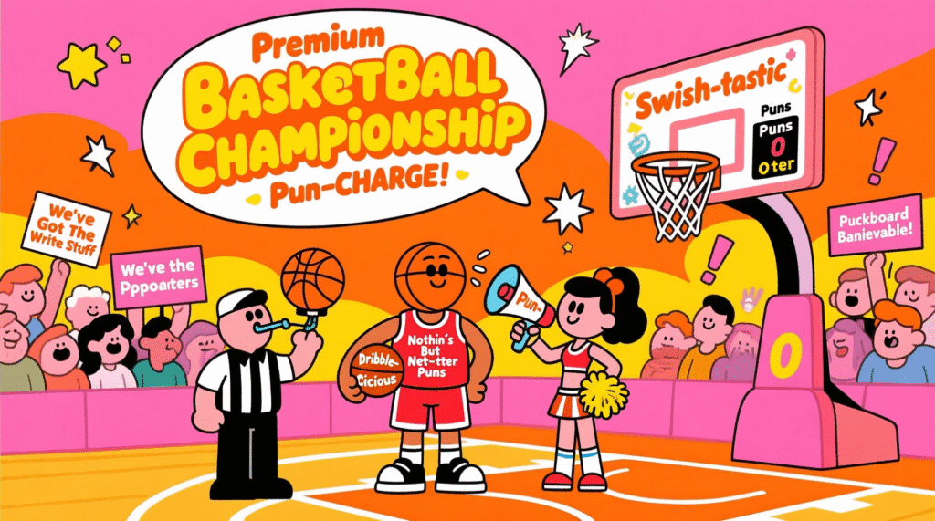 Premium Basketball Pun Championship