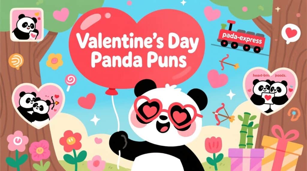 Valentine's Day Panda Puns 