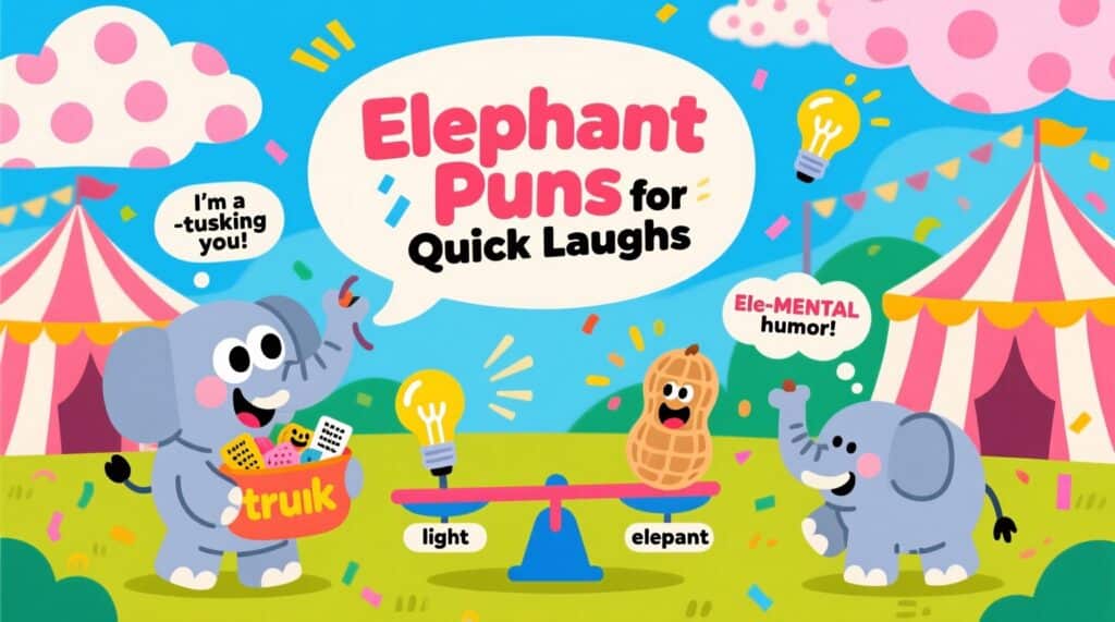 Short Elephant Puns for Quick Laughs