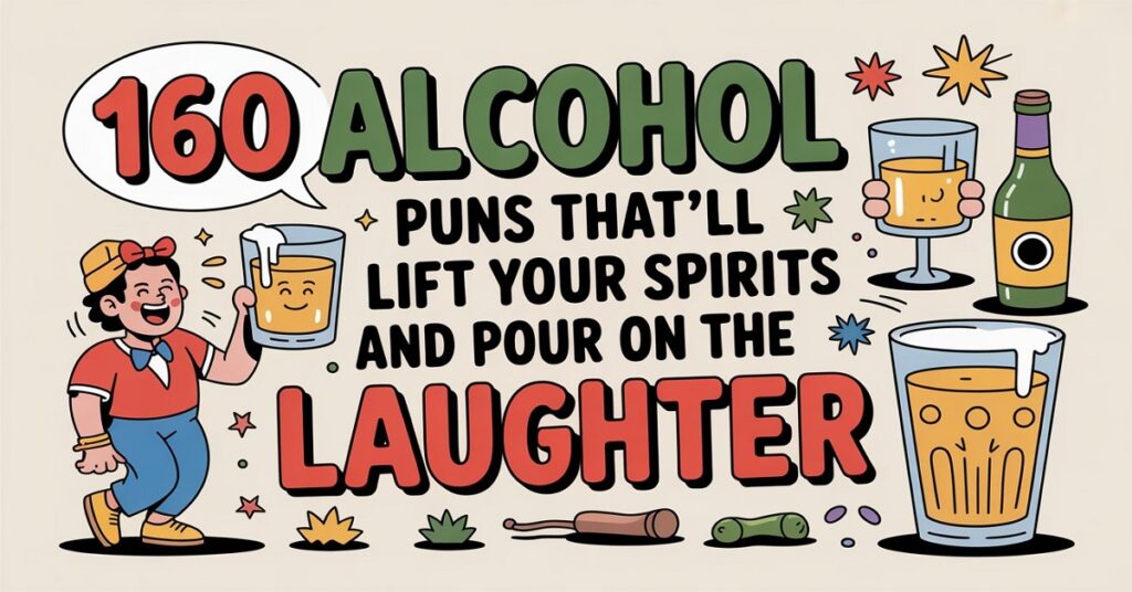 160 Alcohol Puns That’ll Lift Your Spirits and Pour on the Laughter