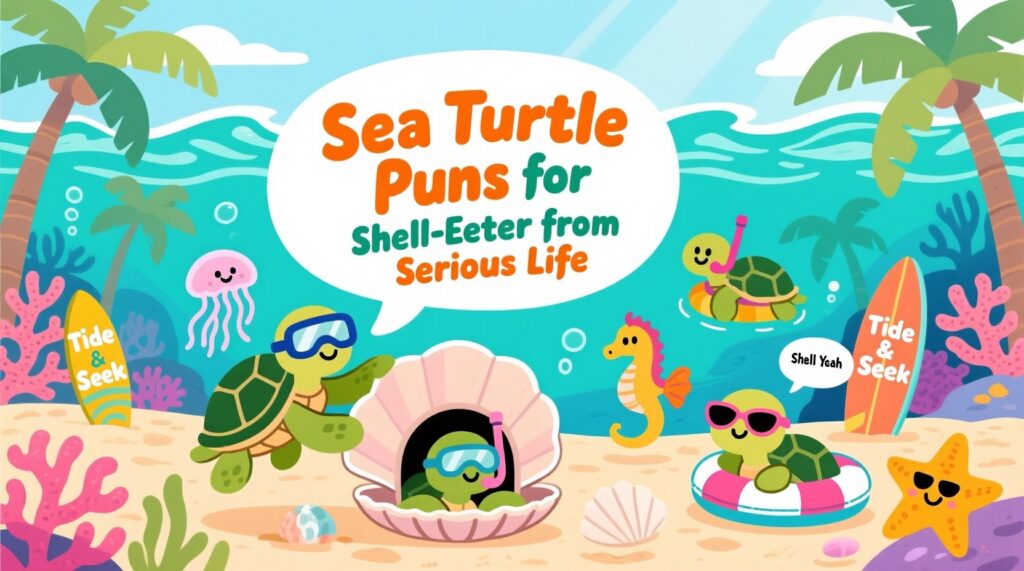 Sea Turtle Puns for Shell-ter from Serious Life
