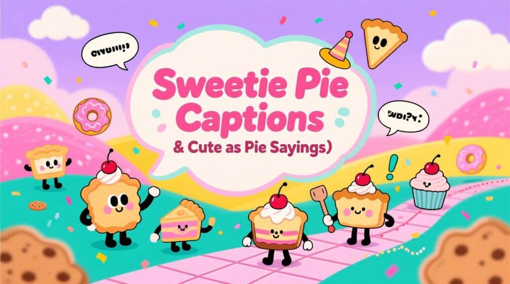Sweetie Pie Captions & Cute as Pie Sayings 