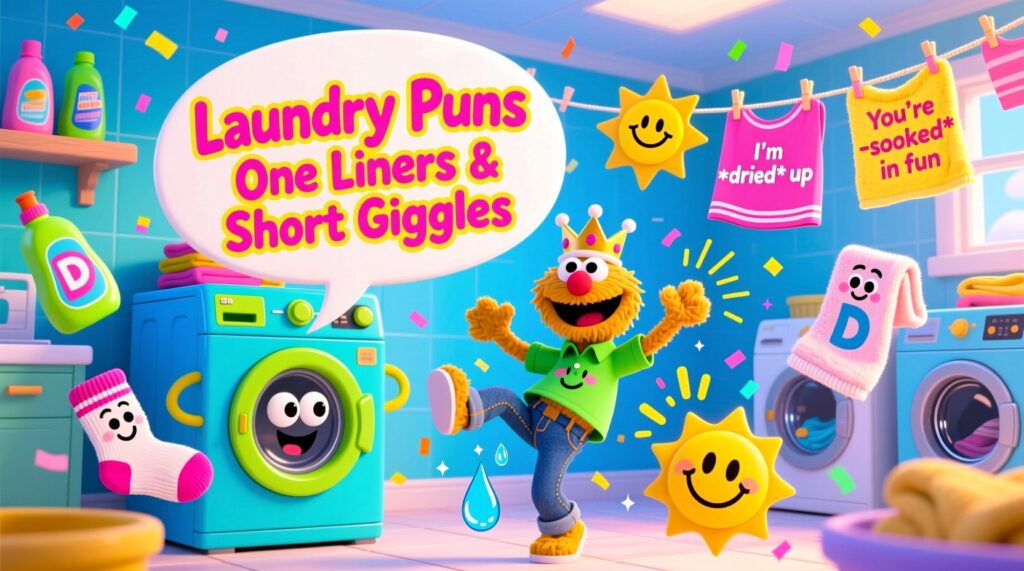 Laundry Puns One Liners & Short Giggles 