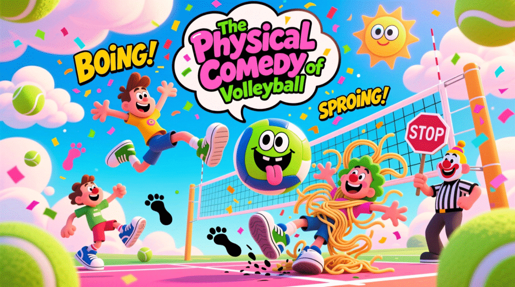 The Physical Comedy of Volleyball