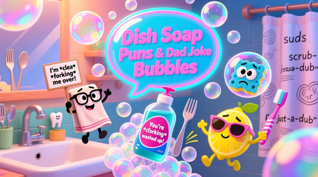 Dish Soap Puns & Dad Joke Bubbles 