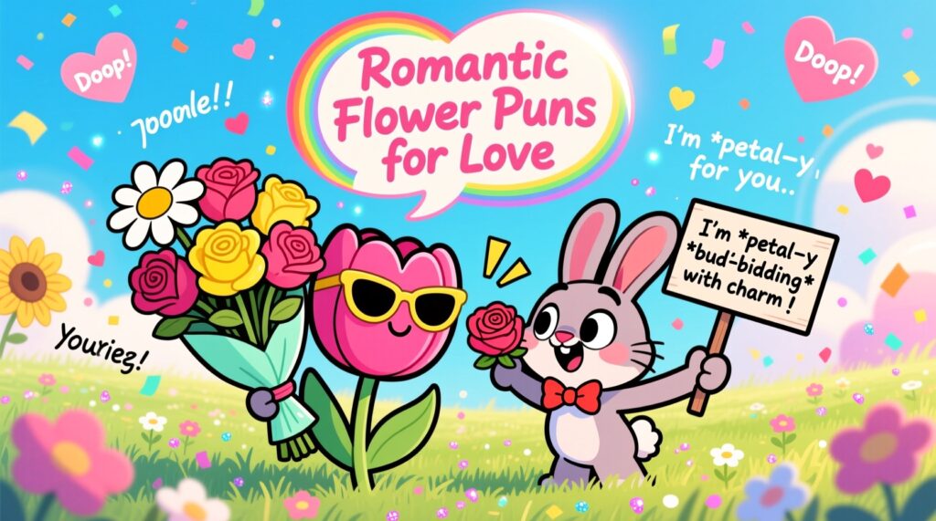 Romantic Flower Puns for Love
