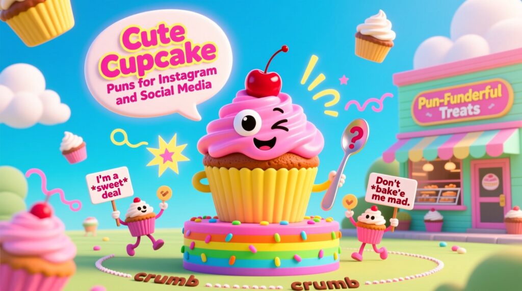 Cute Cupcake Puns for Instagram and Social Media