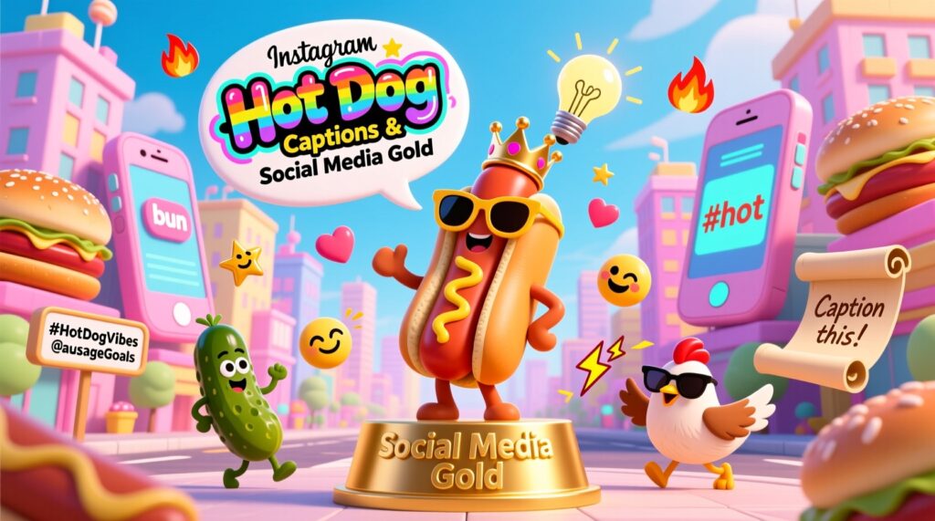 Instagram Hot Dog Captions & Social Media Gold