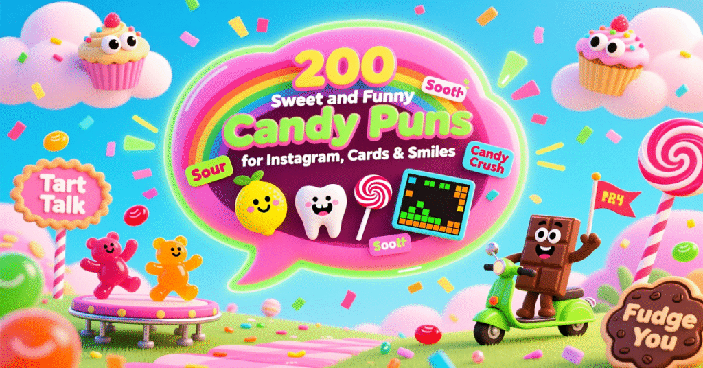 200 Sweet and Funny Candy Puns for Instagram, Cards & Smiles