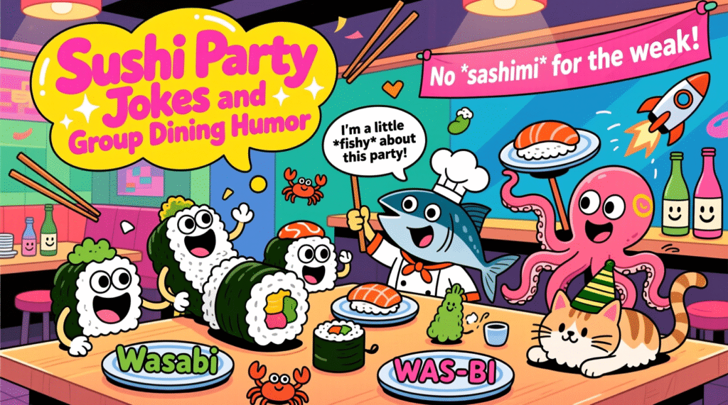 Sushi Party Jokes and Group Dining Humor 