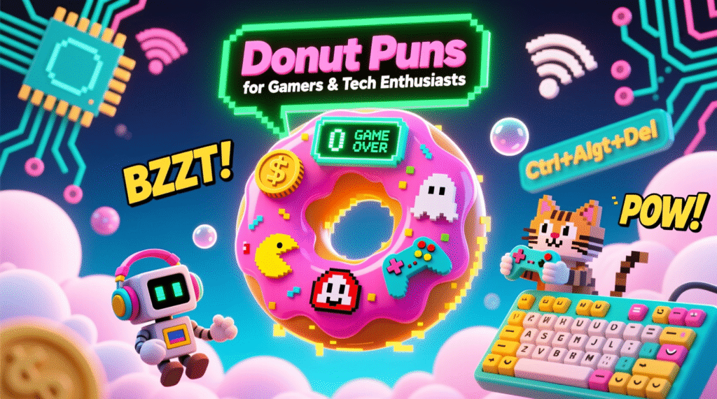 Donut Puns for Gamers & Tech Enthusiasts