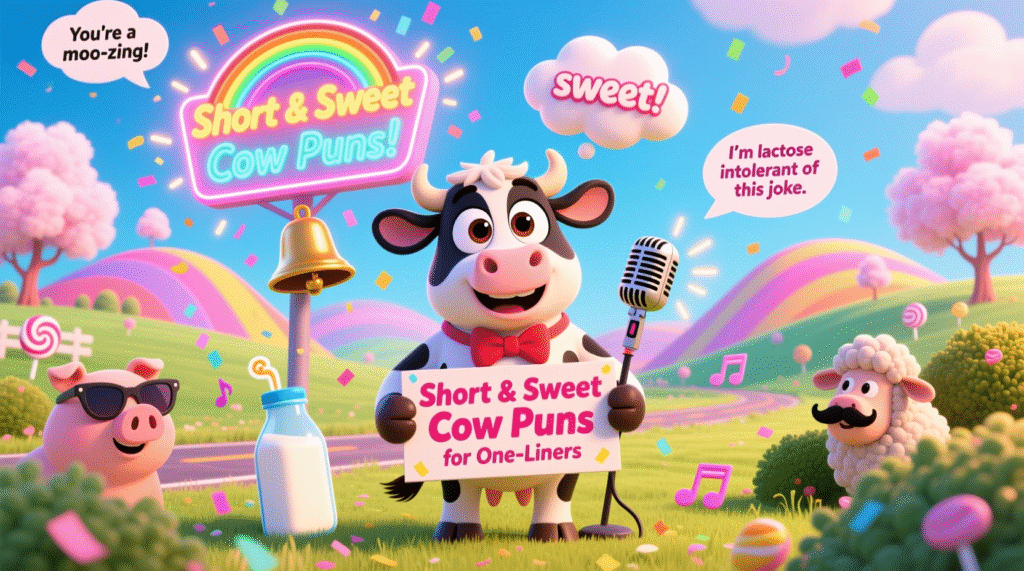 Short & Sweet Cow Puns for One-Liners