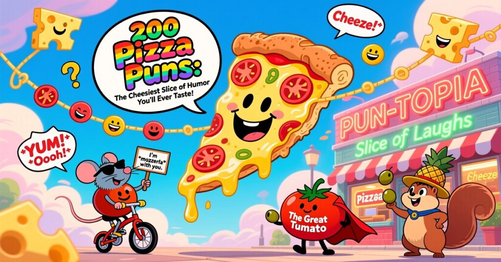 200 Pizza Puns: The Cheesiest Slice of Humor You’ll Ever Taste