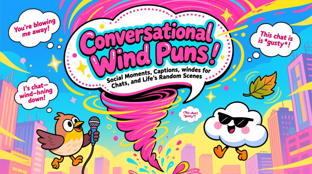 Conversational Wind Puns for Social Moments, Captions, Chats, and Life’s Random Scenes