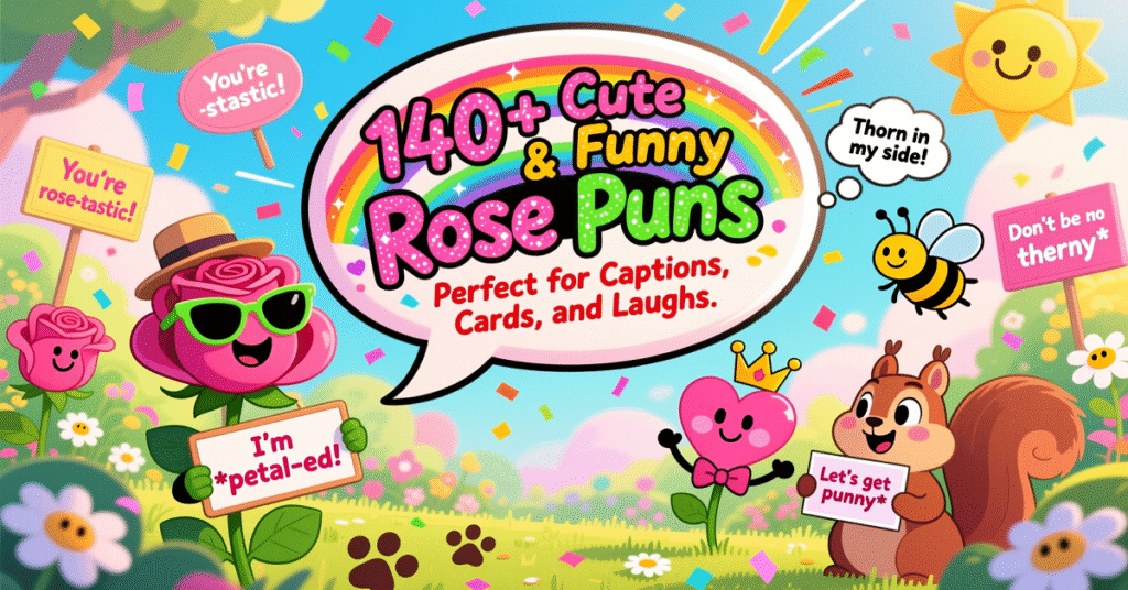 140+ Cute & Funny Rose Puns Perfect for Captions, Cards, and Laughs