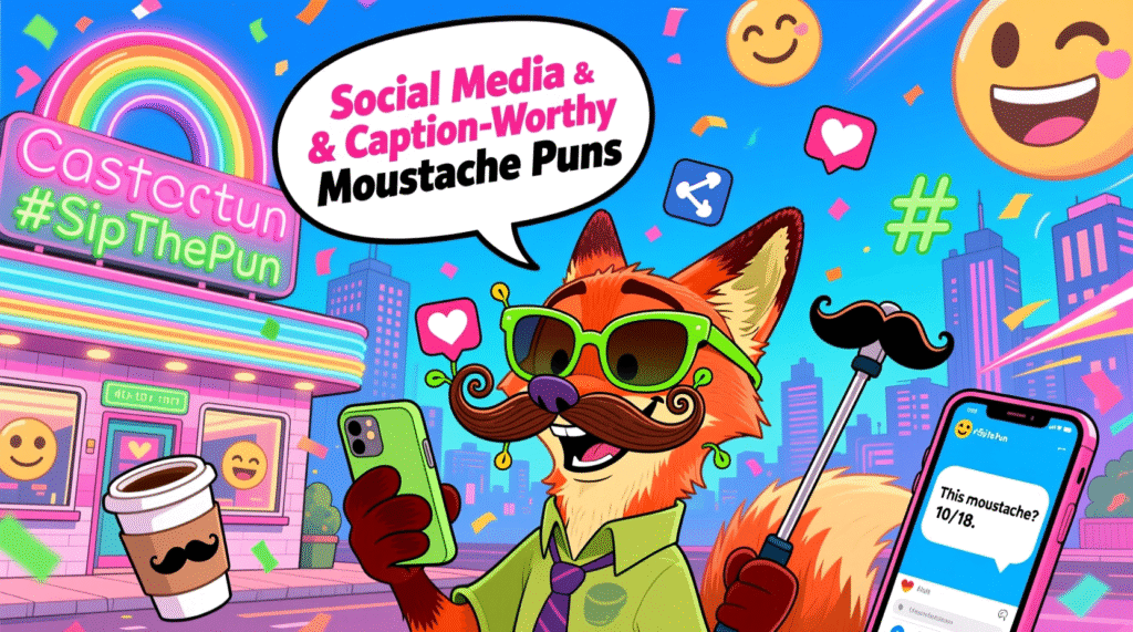 Social Media & Caption-Worthy Moustache Puns