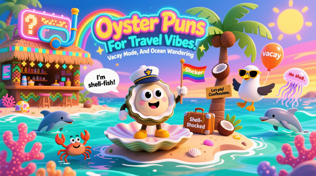 Oyster Puns For Travel Vibes, Vacay Mode, And Ocean Wandering