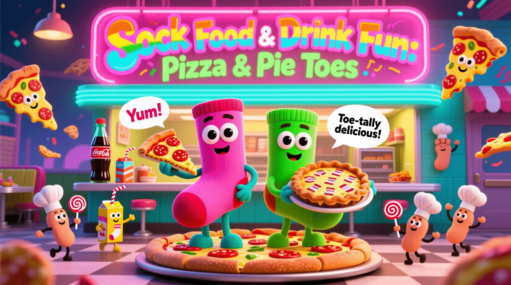 Sock Food & Drink Fun: Pizza & Pie Toes