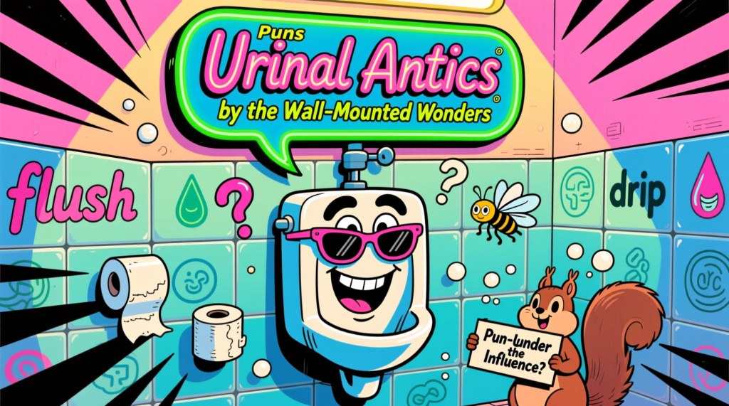 Urinal Antics Puns by the Wall-Mounted Wonders